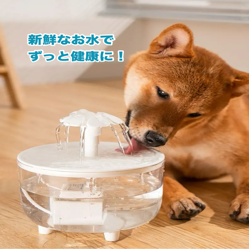 しずく咲く・自動循環ペット給水器